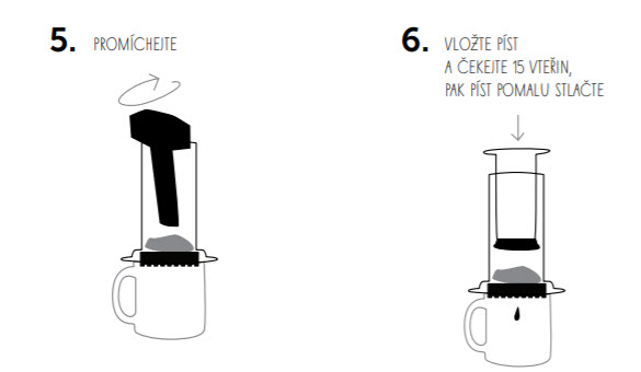 priprava kavy - aero press 2